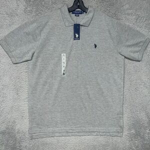 NWT U.S. Polo Assn Shirt Men's Size XL Gray Polo Pique Knitted Embroidered Logo